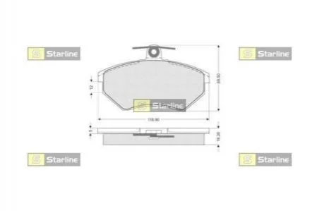 Гальмівні колодки дискові STARLINE BD S071