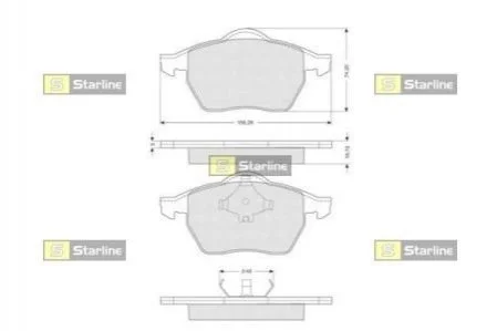 Гальмівні колодки дискові STARLINE BD S087