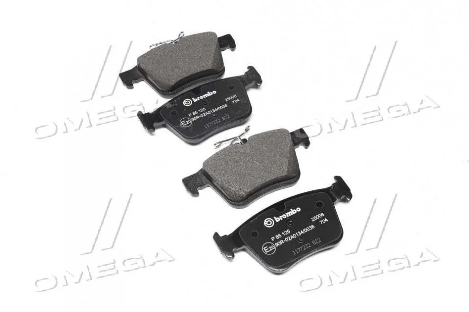 Колодка торм. диск. VW GOLF VII 2.0 2013-,AUDI A3 2012- задн. (пр-во) BREMBO P85 125 (фото 1)