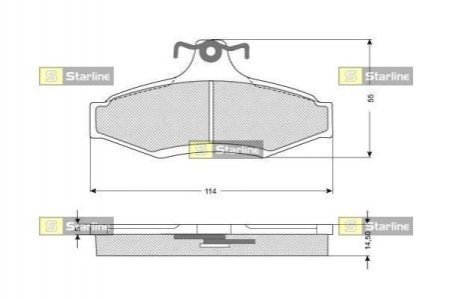 Гальмівні колодки дискові STARLINE BD S310