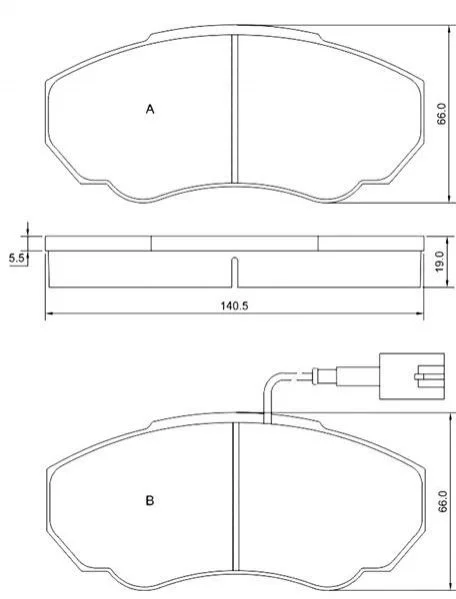 Колодки тормозные дисковые, к-кт. STARLINE BD S839P (фото 1)