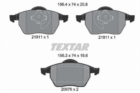 Гальмівні колодки дискові TEXTAR 2191102 (фото 1)
