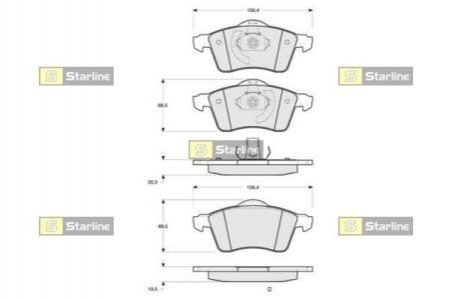 Гальмівні колодки дискові STARLINE BD S114