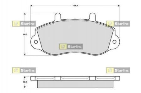 Гальмівні колодки дискові STARLINE BD S315