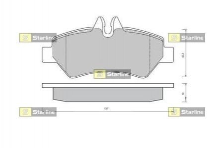 Гальмівні колодки дискові STARLINE BD S423 (фото 1)