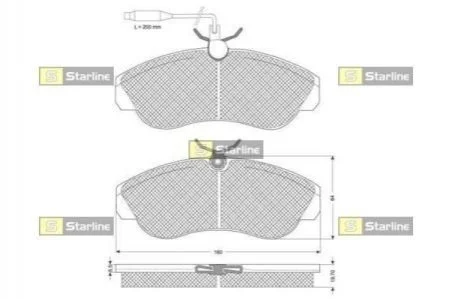 Гальмівні колодки дискові STARLINE BD S143