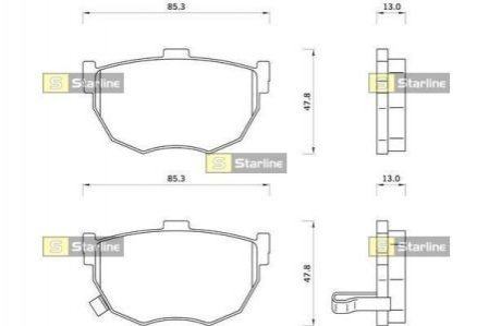 Гальмівні колодки дискові STARLINE BD S258