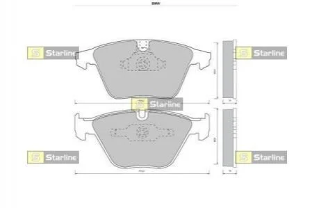 Гальмівні колодки дискові STARLINE BD S410 (фото 1)