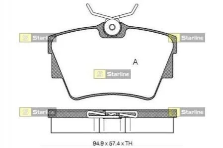 Колодки тормозные дисковые, к-кт. STARLINE BD S136