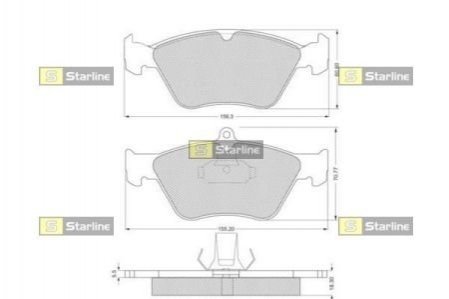 Гальмівні колодки дискові STARLINE BD S192