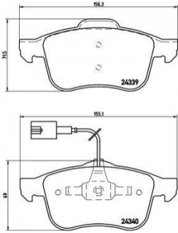 Гальмівні колодки дискові BREMBO P23 103