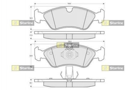 Гальмівні колодки дискові STARLINE BD S048