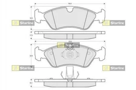 Гальмівні колодки дискові STARLINE BD S048