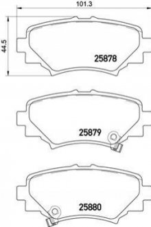 Колодка торм. диск. Mazda3 1.5/2.0/2.2 13- задн. BREMBO P49 049