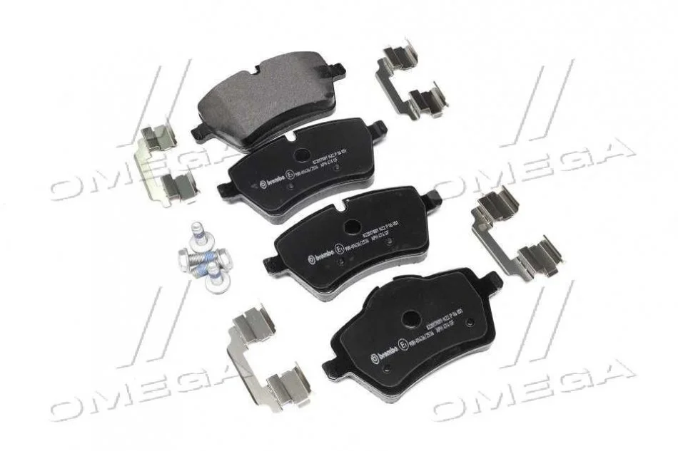 Колодка торм. диск. MINI MINI COOPER 01-,CLUBMAN 07- передн. (пр-во) BREMBO P06 051 (фото 1)