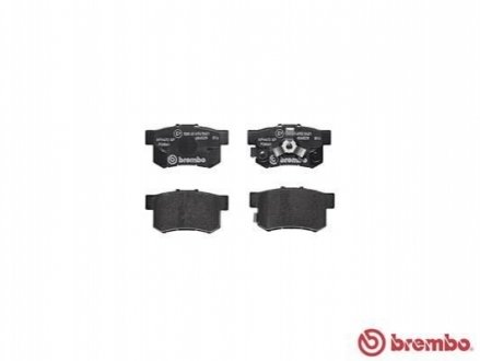 Колодка гальм. диск. HONDA ACCORD, CR-V задн. BREMBO P28 061 (фото 1)