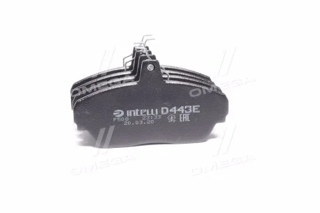 Колодка торм. ГАЗ 3110 перед. (компл. 4шт.) (пр-во Intelli) DAFMI / INTELLI D443E