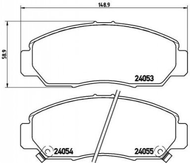 Гальмівні колодки дискові BREMBO P28 047