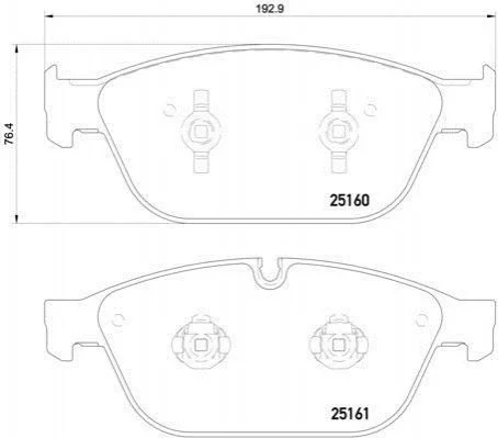 Гальмівні колодки дискові BREMBO P85 128 (фото 1)