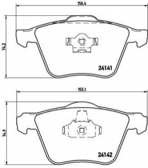 Гальмівні колодки дискові BREMBO P86 018