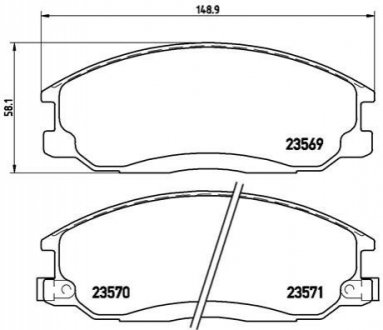 Гальмівні колодки дискові BREMBO P30 013 (фото 1)