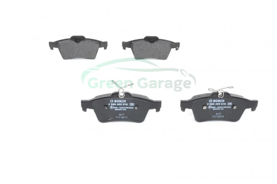 Колодка торм. диск. FORD FOCUS, MAZDA 3,5, OPEL VECTRA C, RENAULT LAGUNA задн. (пр-во Bosch) BOSCH 0986495216 (фото 1)