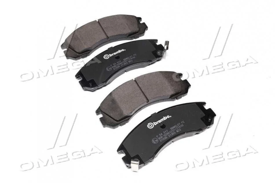 Колодка торм. диск. MITSUBISHI GALANT IV (E3_A) передн. (пр-во) BREMBO P54 017 (фото 1)