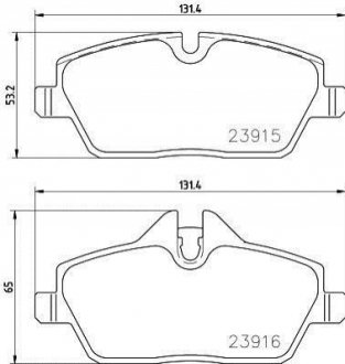 Гальмівні колодки дискові BREMBO P06 091