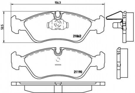 Гальмівні колодки дискові BREMBO P59 017