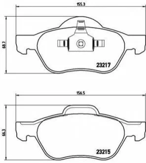 Гальмівні колодки дискові BREMBO P68 029