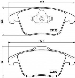 Колодки тормозные дисковые, к-кт. BREMBO P44 020