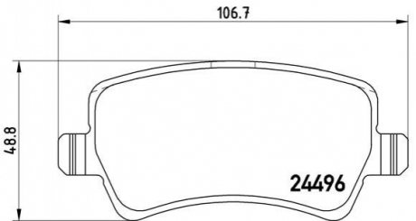 Гальмівні колодки дискові BREMBO P86 021