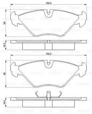 Гальмівні колодки дискові BOSCH 0986461766 (фото 1)