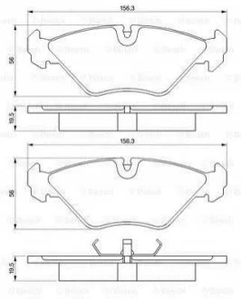 Гальмівні колодки дискові BOSCH 0986461766