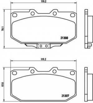 Гальмівні колодки дискові BREMBO P56 025