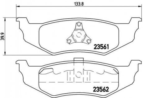 Гальмівні колодки, дискове гальмо (набір) BREMBO P11 010