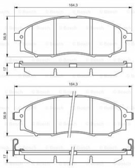 Гальмівні колодки дискові BOSCH 0986494152