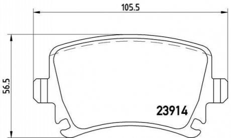 Гальмівні колодки дискові BREMBO P85 095