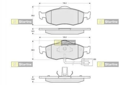 Гальмівні колодки дискові STARLINE BD S105