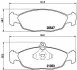 Гальмівні колодки, дискове гальмо (набір) BREMBO P59 011 (фото 1)