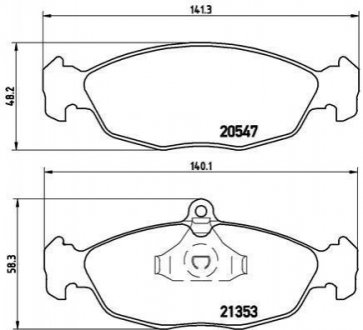 Гальмівні колодки, дискове гальмо (набір) BREMBO P59 011