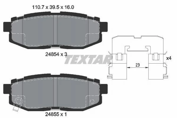 Гальмівні колодки дискові TEXTAR 2485401 (фото 1)