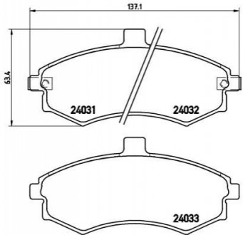 Гальмівні колодки дискові BREMBO P30 020