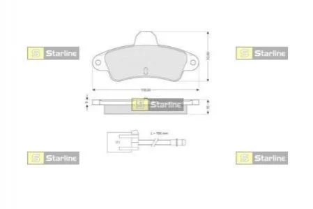 Гальмівні колодки дискові STARLINE BD S176