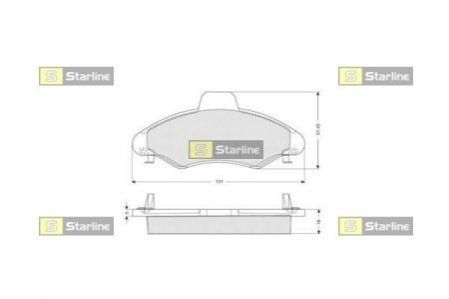 Гальмівні колодки дискові STARLINE BD S038