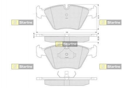 Гальмівні колодки дискові STARLINE BD S091