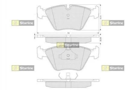Гальмівні колодки дискові STARLINE BD S091