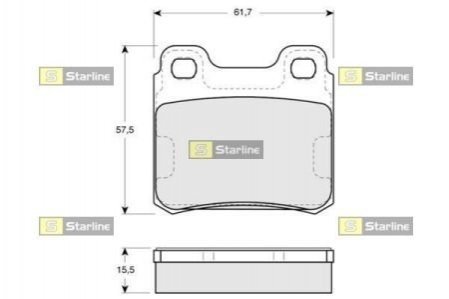 Гальмівні колодки дискові STARLINE BD S103