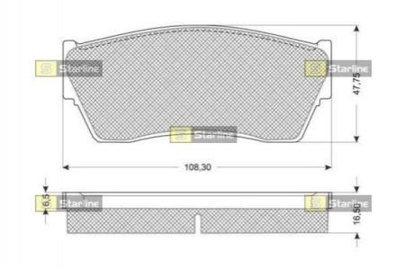 Гальмівні колодки дискові STARLINE BD S177