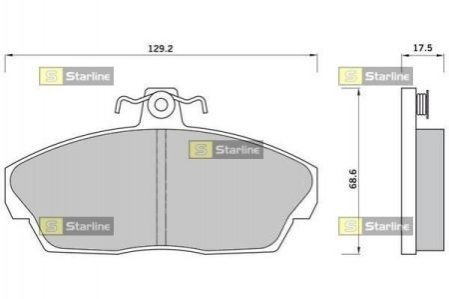 Гальмівні колодки дискові STARLINE BD S416